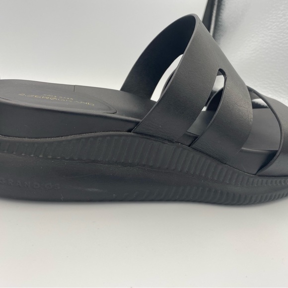 Cole Haan Leather Sandals | Size 6.5 | Comfy & Stylish – Gently Worn Black-wedge - Picture 7 of 14